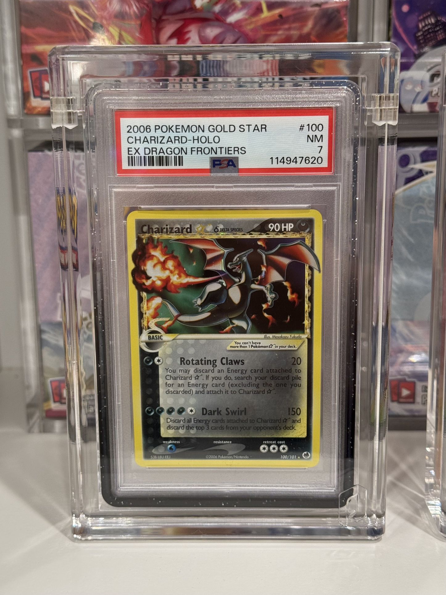 Pokemon Gold Star Charizard PSA 7