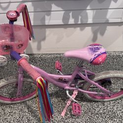 12” Princess Bike w/ Basket, Kickstand & Accesso