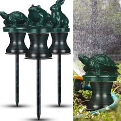 3 Pcs Garden Hose Guide Stake 12 Inch Heavy Duty Metal Water Hose Guard Roller Guide Decorative Garden Stake Spike