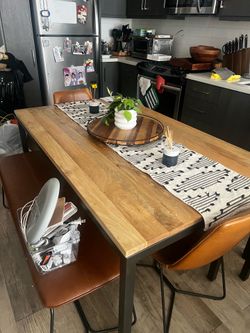 West Elm Dining Table + bench