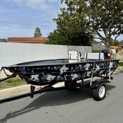 12ft Aluminum Boat With 25hp Outboard 