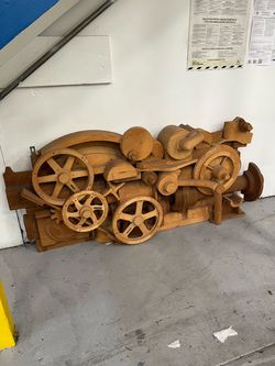 Wooden gear art