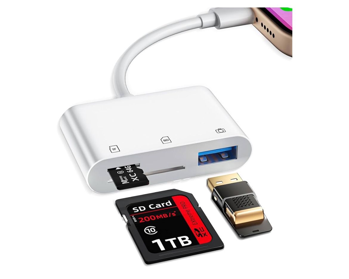 Brand: Bwttcb SD Card Reader for iPhone, Memory Card Veiwer Support SD and TF Card, USB Digital Camera Adapter for Lightning Devices Compatible with i