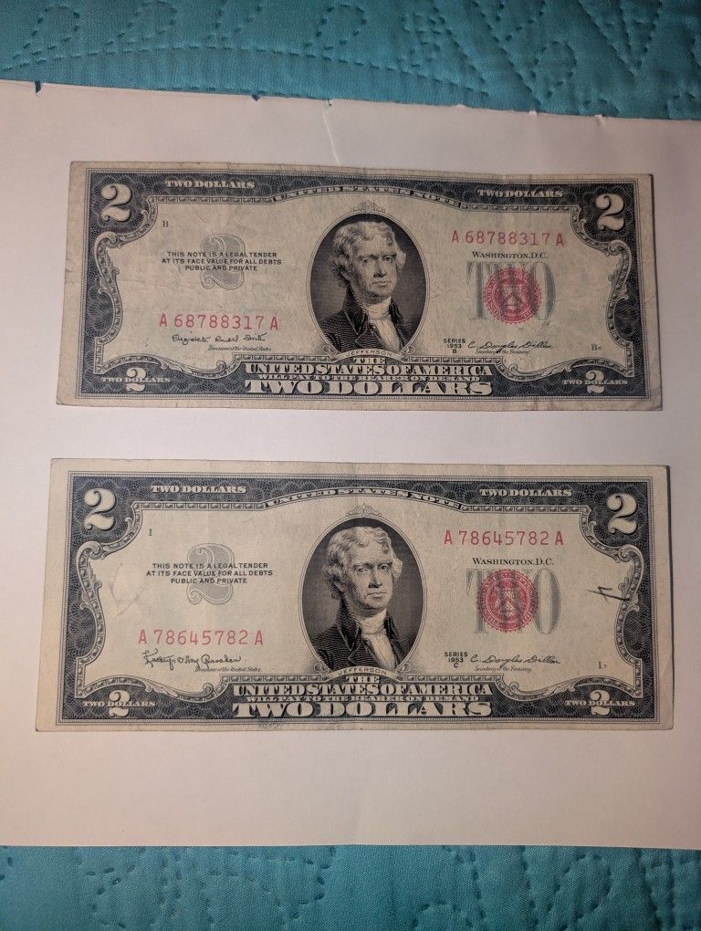 1953 Two Dollar Error