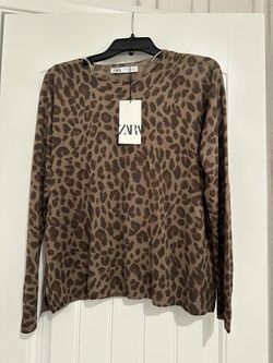 Zara leopard print Blouse