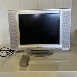 Small Sharp 15” Flatscreen TV with Remote