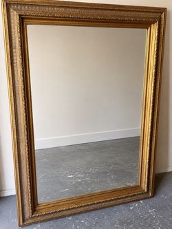 Large Vintage Ornate Gold Framed Wall Mirror