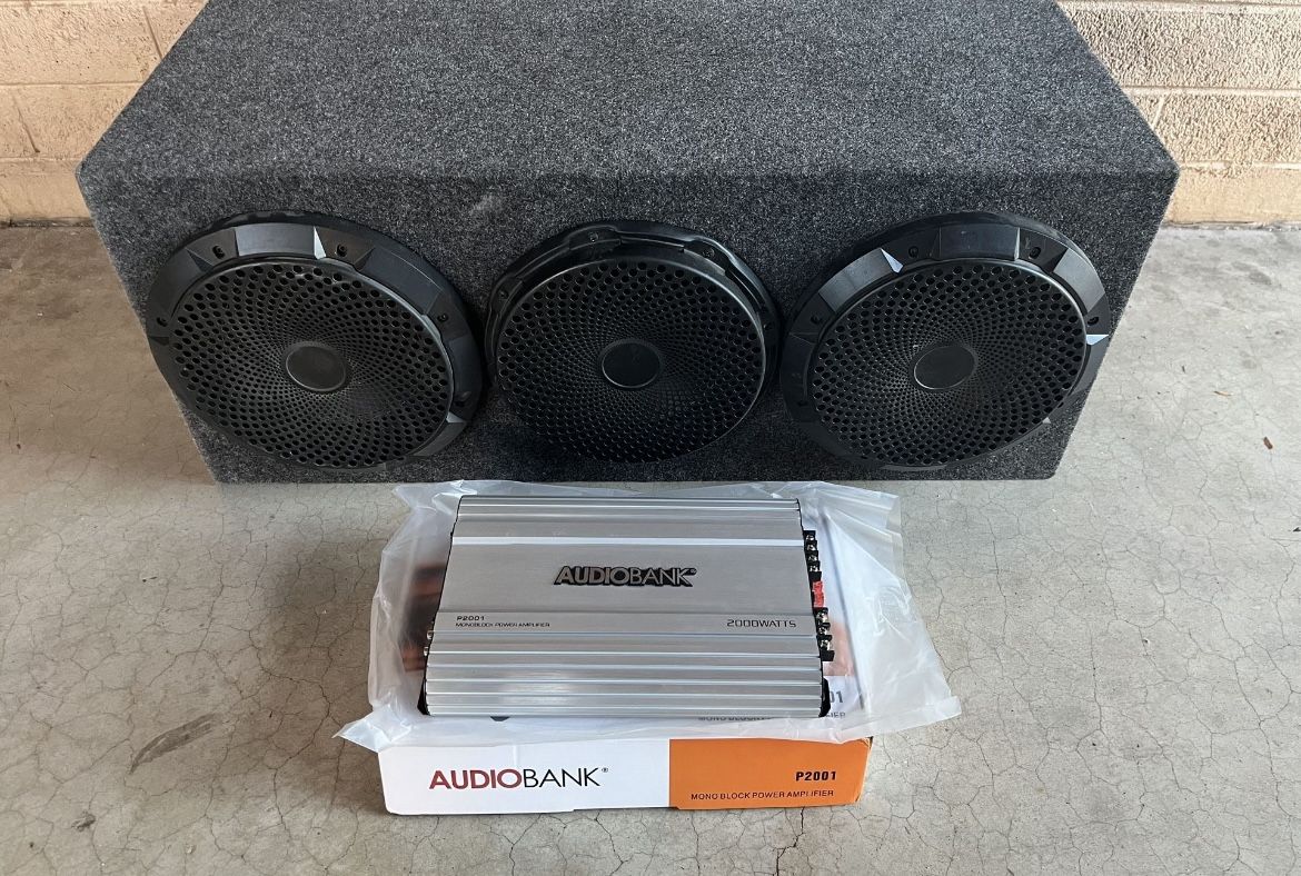 3-10 Bass Package With 2000w Amp - $260
