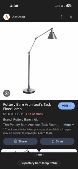 Pottery Barn Architect's Task Floor Lamp