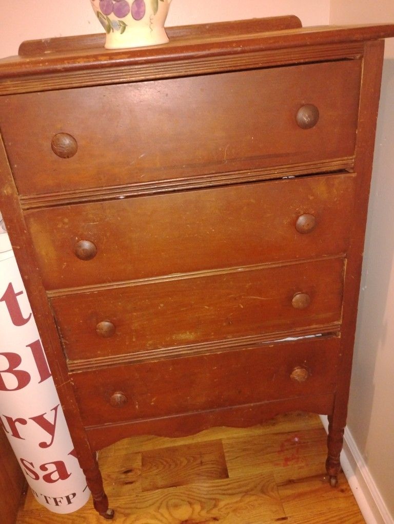 Wooden FourDrawer Dresser
