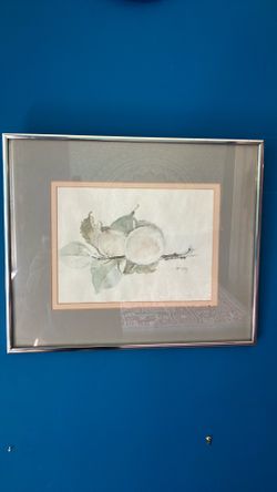 Pat Hunter water color, framed and matted