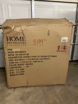 Brand New Wicker Ottoman 