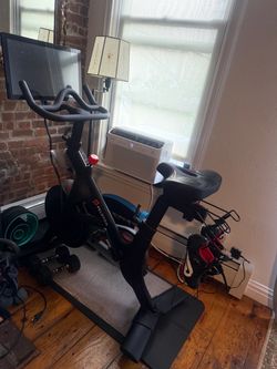 Peloton Bike + Shoes and Additional Cushion Seat