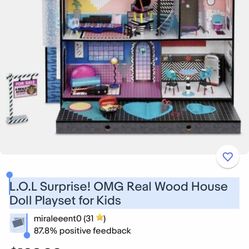 Brand New In Box LOL doll House Real Wood