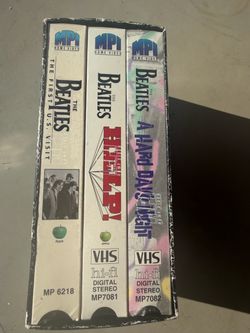 The Beatles Collection VHS Box Set A Hard Day's Night Help First US Visit Sealed