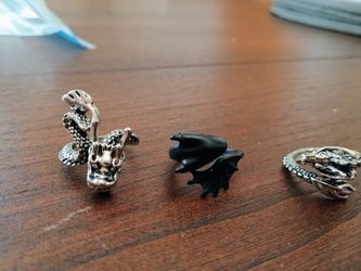 Gothic rings set of 4