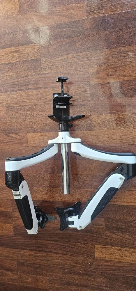 Dual Monitor Stand - Height Adjustable Monitor Mount Fits Two 13 to 27 Inch Flat