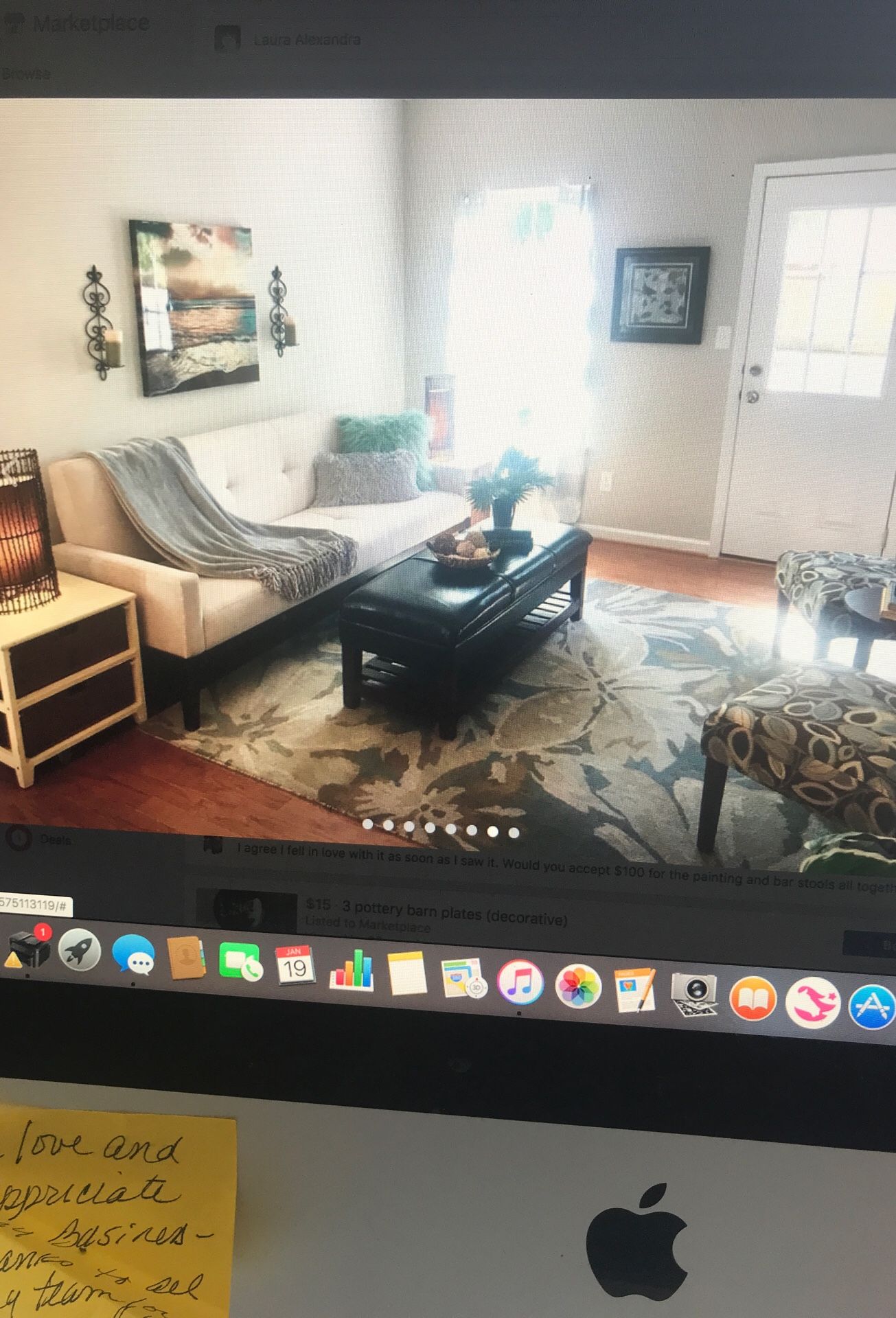 Whole staged home for sale like model home couch,table,end tables