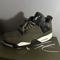 VNDS Jordan Olive Green Jordan 4s Size 11