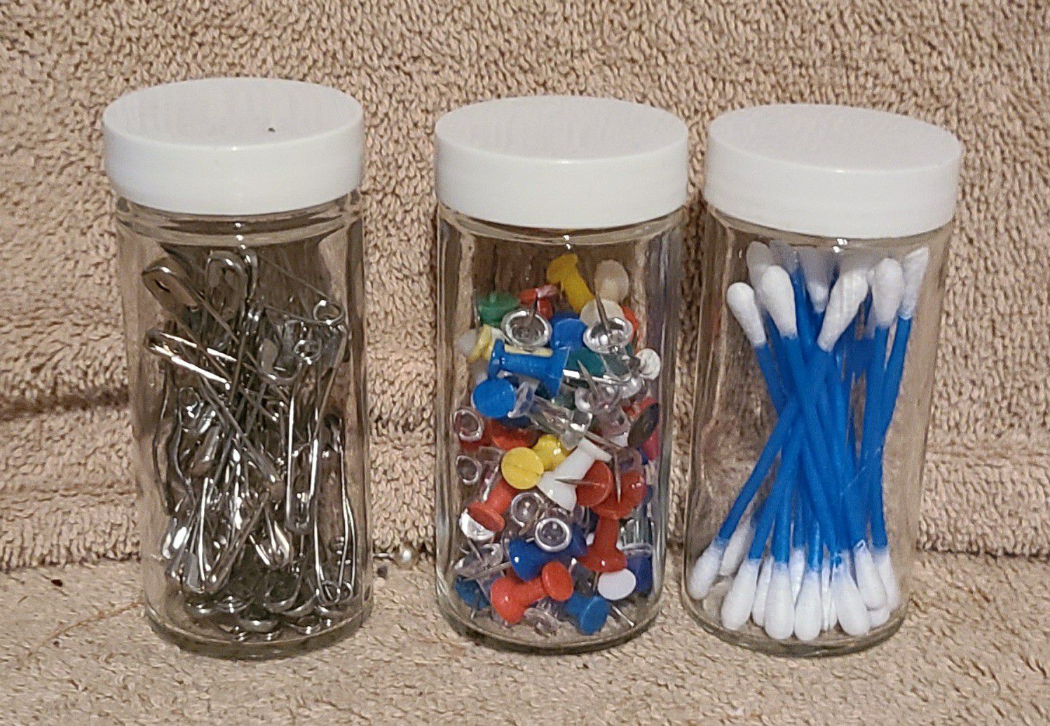 8 Glass Containers with Tops Items Not Included