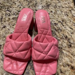 Pink Zara Kitten Heels Size 7