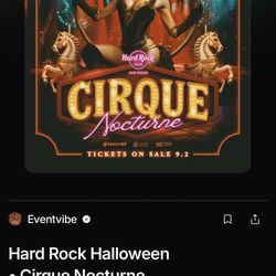 Hard Rock Halloween Tickets 🎫 