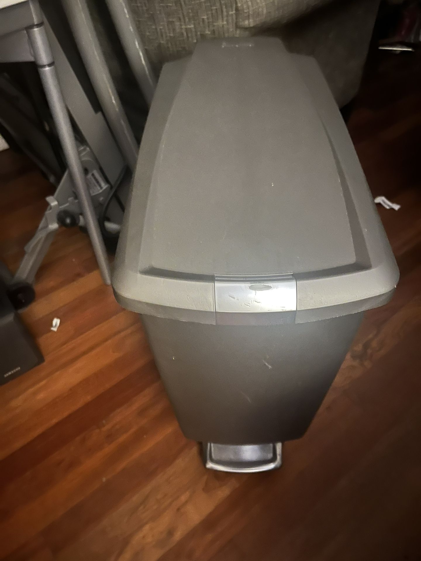 Tall trashcan