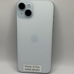 Apple iPhone 15 Plus 128GB 88%BH Unlocked Excellent Condition 