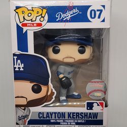 Funko Pop! MLB Clayton Kershaw #07- Gray Away Jersey (Hard to find)