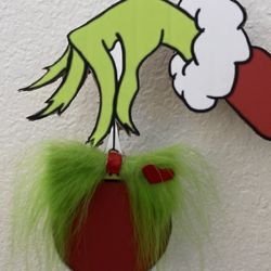 Grinch Girls Hair Bow