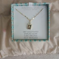 14kt Gold  Plates Sterling Sliver Rachel Zoe 16+2 Necklace 