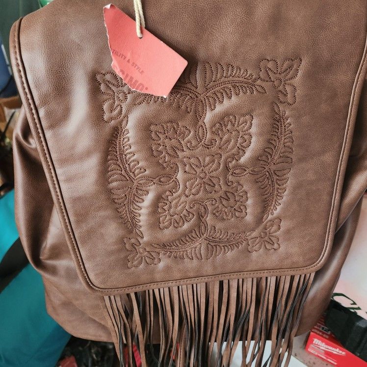Mossimo Fringe Backpack New With Tags