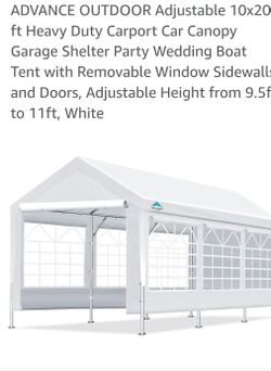 10×20 White Canopy