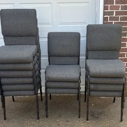 Flash Furniture Advantage Charcoal Gray Church Chair 18.5 in. Wide