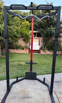 Gym cage with pull up and latt pull