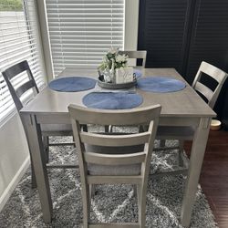 Modern Gray 5 Piece Dining Set 