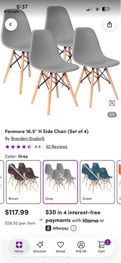 Brayden Studio Fenmore Side Chairs Set of 4