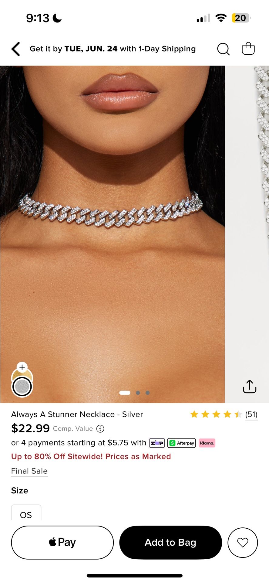 Silver necklace