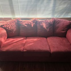 Red Color 3 Seat Couch