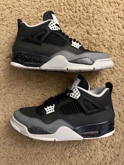 Size 10 (Pre owned, no box) - 2024 Air Jordan 4 retro fear black grey