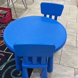 Kids Blue Table & Chairs 