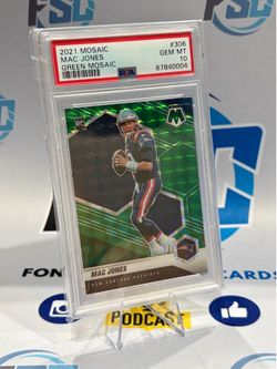 Mosaic Green Mac Jones Rookie PSA 10