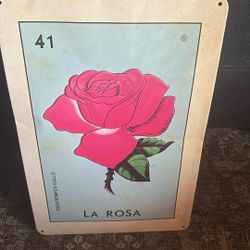 Metal Lotería La Rosa