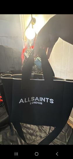 AllSaints London Black Canvas Tote Bag