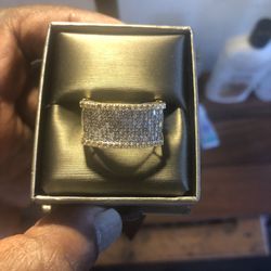 Men 10k Gold 1.08 Diamond Ring 