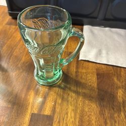Vintage heavy Coca Cola Glass 