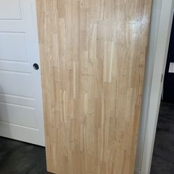 Hevea Butcher Block, 60 in L x 30 in W x 1.25 in H