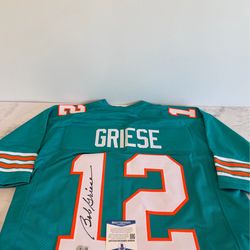 Bob Griese Autographed Miami Custom Football Jersey