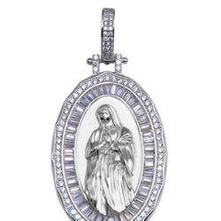 Silver Virgin De Guadalupe Pendant