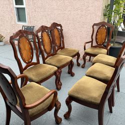 8 Wooden Chairs 